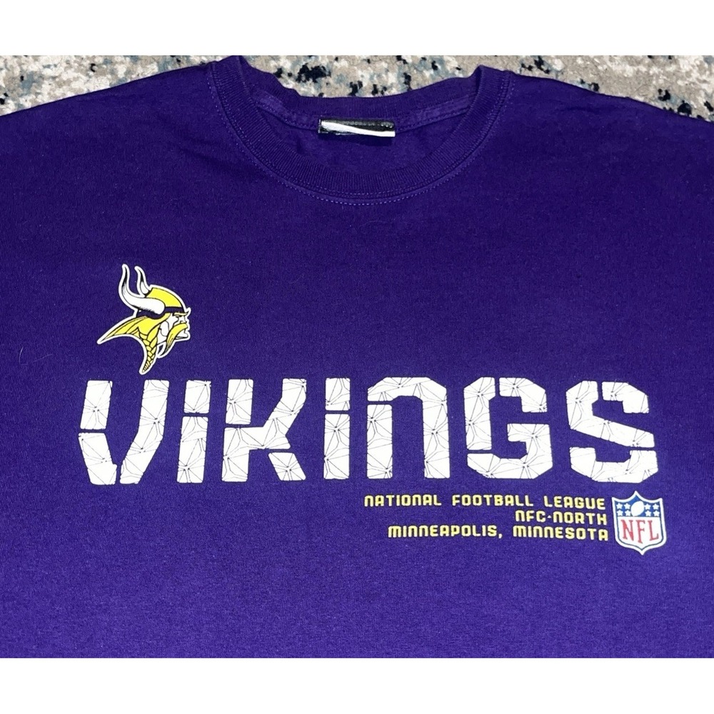Vintage 2000s Reebok Minnesota Vikings NFC T-Shirt Purple NFL Football Men's M